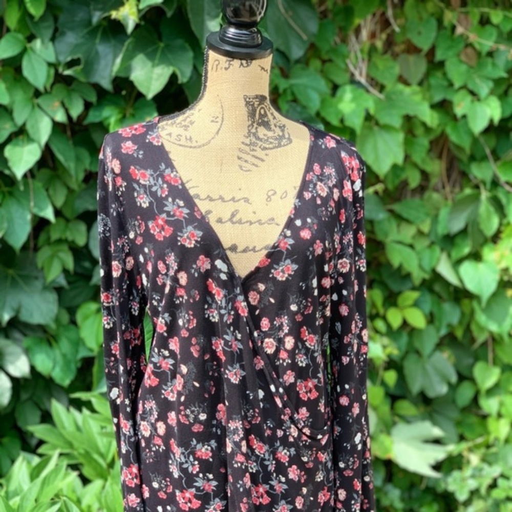 LUCKY BRAND Wrap-Style Top, L